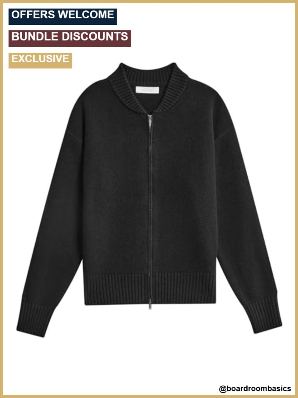 Merino Wool Zip Cardigan Baseball Collar Women's Sweater Jacket